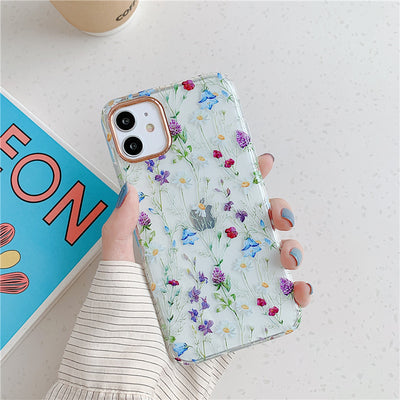 Funda Protectora Transparente con Diseño Floral para Teléfono - Image 14