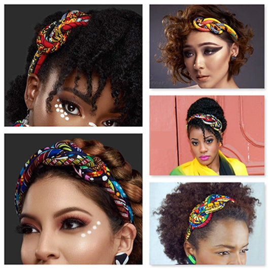 Conjunto de Diadema y Aretes Étnicos Estampado Africano para Mujer - Image 5