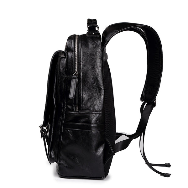 Mochila de Viaje Estudiante en Cuero PU con Hebilla de Seguridad