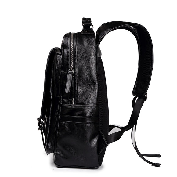Mochila de Viaje Estudiante en Cuero PU con Hebilla de Seguridad
