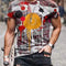 Men's Casual T-Shirt with Abstract Urban Print