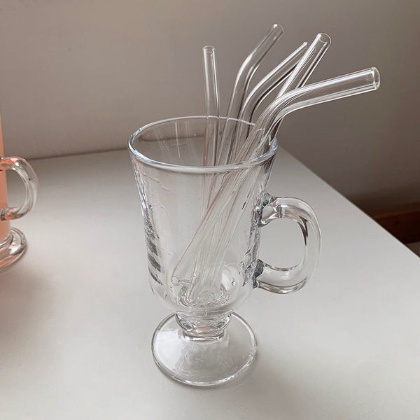 Canudos de Vidro Reutilizáveis para Bubble Tea e Bebidas Geladas