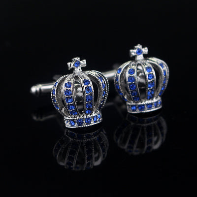 Gemelos Elegantes Corona de Diamantes con Cierre Francés - Image 5