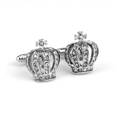 Gemelos Elegantes Corona de Diamantes con Cierre Francés - Image 3