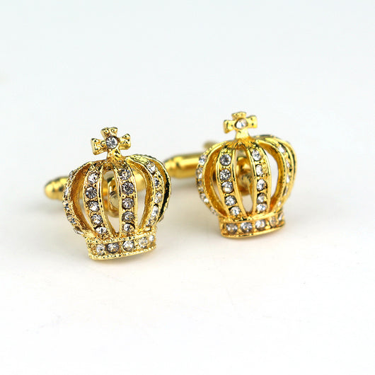 Gemelos Elegantes Corona de Diamantes con Cierre Francés - Image 4