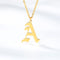 Ancient English Alphabet Initials Necklace Stainless Steel Necklace A