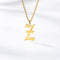 Ancient English Alphabet Initials Necklace Stainless Steel Necklace Z