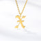Ancient English Alphabet Initials Necklace Stainless Steel Necklace X