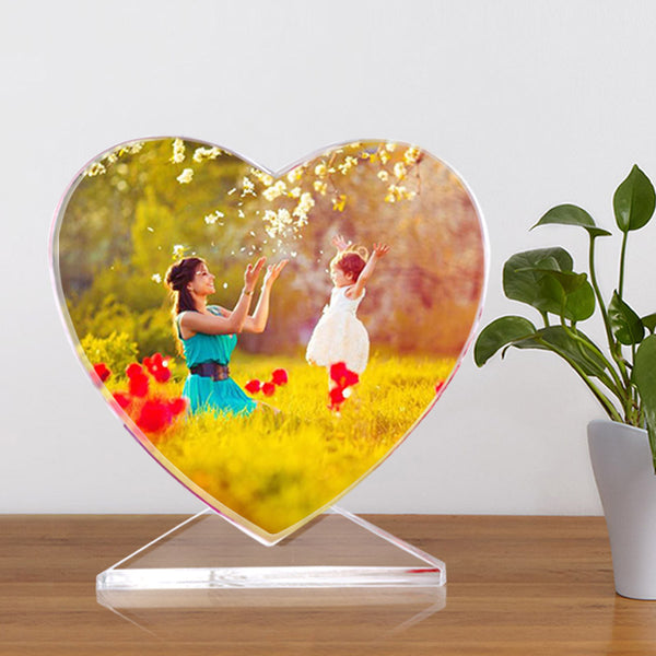 Marco de Foto Cristal Grabado Láser Personalizado - Recuerdo de Amor