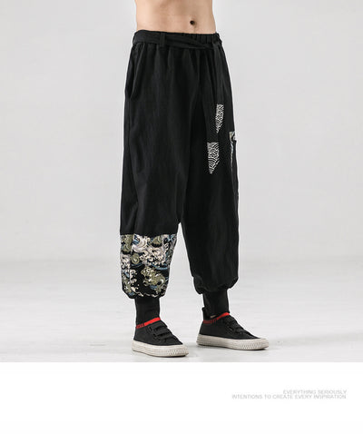 Pantalones Holgados de Lino Estilo Chino Tang - Cómodos y Elegantes para Hombre - Image 7