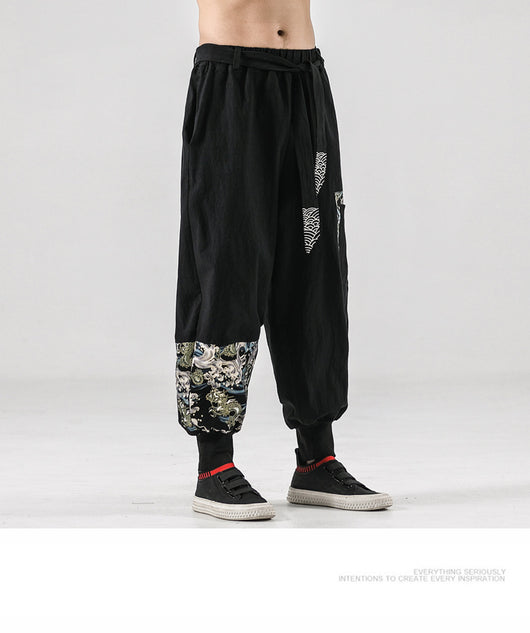 Pantalones Holgados de Lino Estilo Chino Tang - Cómodos y Elegantes para Hombre - Image 7