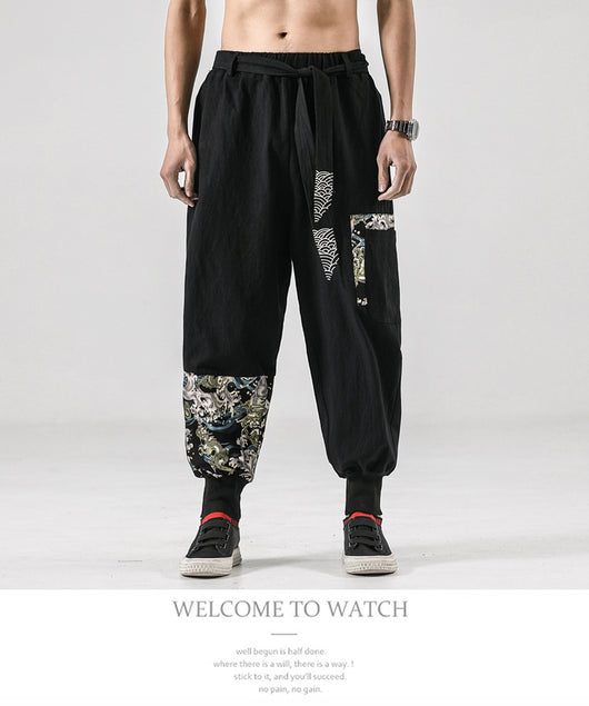 Pantalones Holgados de Lino Estilo Chino Tang - Cómodos y Elegantes para Hombre - Image 8