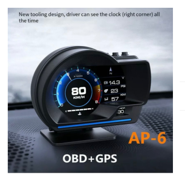 Display Head-Up GPS con Monitoreo de Temperatura y Velocidad HD - Image 2