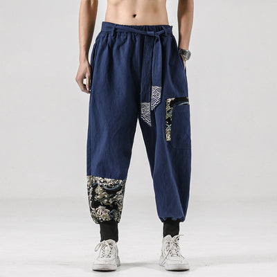 Pantalones Holgados de Lino Estilo Chino Tang - Cómodos y Elegantes para Hombre - Image 5
