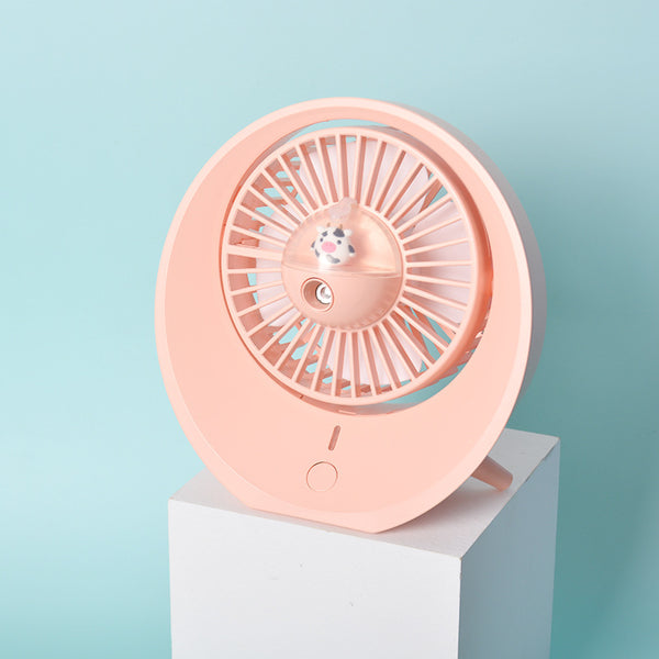 Ventilador Nebulizador Portátil con Diseño Infantil - Recargable USB con Ángulo Ajustable