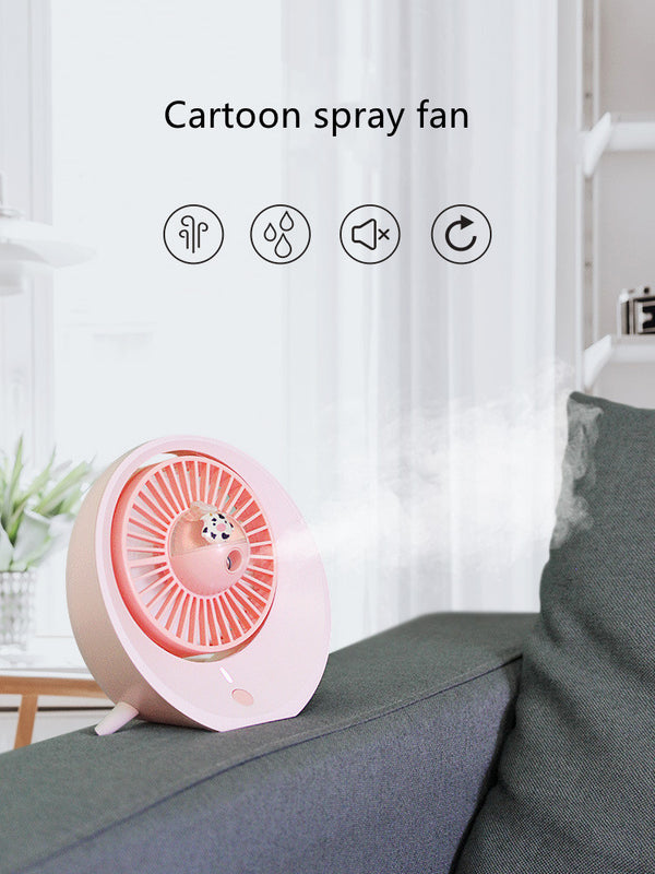 Ventilador Nebulizador Portátil con Diseño Infantil - Recargable USB con Ángulo Ajustable