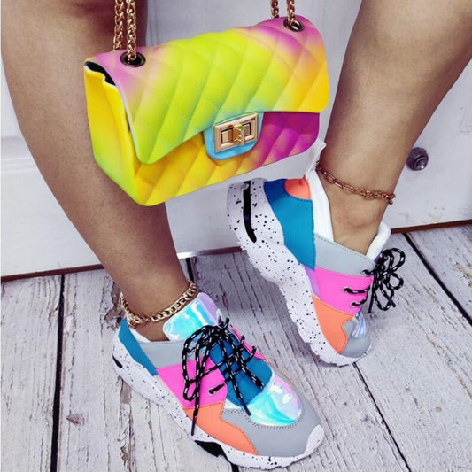 Zapatillas Deportivas Casuales Cómodas con Suela Gruesa y Cordones - Image 2