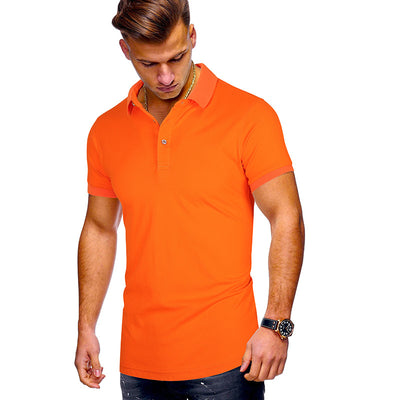 Polo Casual de Manga Corta en Color Liso para Hombre - Image 4