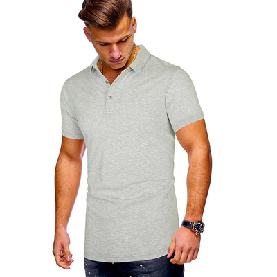 Polo Casual de Manga Corta en Color Liso para Hombre - Image 6