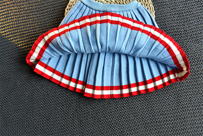 Conjunto Universitario: Suéter Tejido Manga Larga + Falda Corta - Image 9