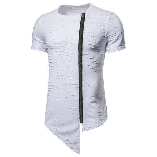 Playera Casual para Hombre con Cierre Diagonal y Diseño Moderno - Image 9