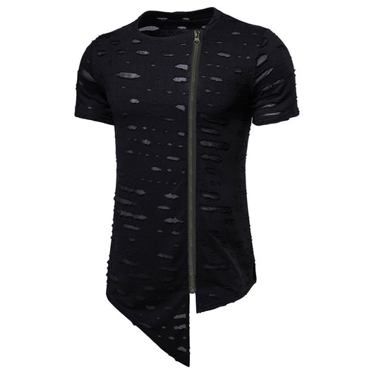 Playera Casual para Hombre con Cierre Diagonal y Diseño Moderno - Image 11