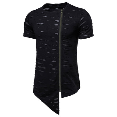 Playera Casual para Hombre con Cierre Diagonal y Diseño Moderno - Image 4