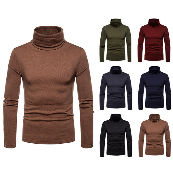 Camiseta Térmica Cuello Alto Manga Larga para Hombre Talla Grande