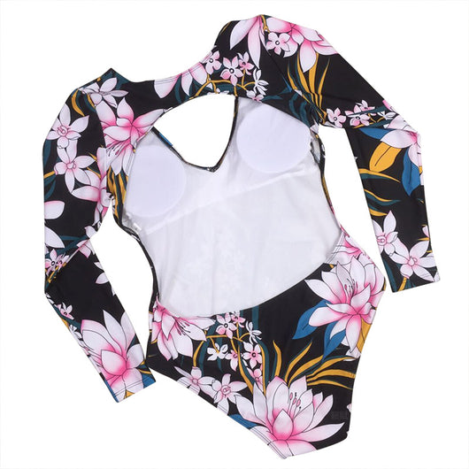 Traje de Baño Entero Manga Larga con Protección Solar para Mujer - Image 10