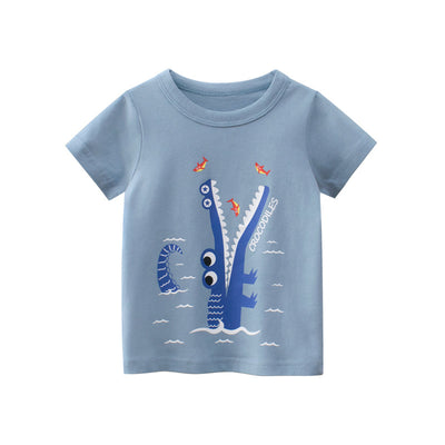 Camisetas Infantiles 27kids Manga Corta Estilo Coreano - Colección Verano para Niños - Image 9