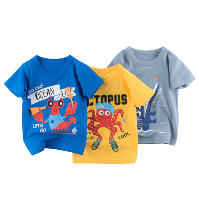 Camisetas Infantiles 27kids Manga Corta Estilo Coreano - Colección Verano para Niños - Image 11