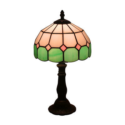 Lámpara de Mesa Vintage con Vidrio Ámbar y Base de Resina - Image 31