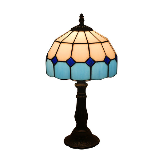 Lámpara de Mesa Vintage con Vidrio Ámbar y Base de Resina - Image 34