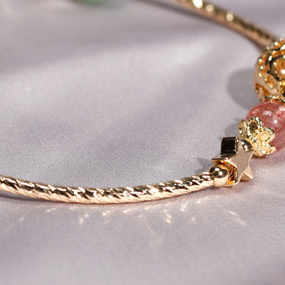 Pulsera de Ópalo de Cristal con Fresas Rojo y Verde - Image 7