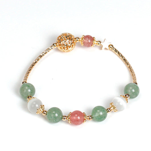 Pulsera de Ópalo de Cristal con Fresas Rojo y Verde - Image 9