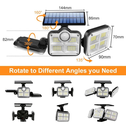 Lámpara Solar de Pared con Sensor de Movimiento para Exterior - Image 14
