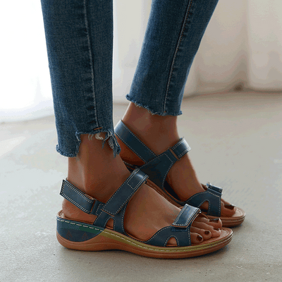 Sandalias Planas Retro con Velcro Antideslizantes Talla Grande - Image 5