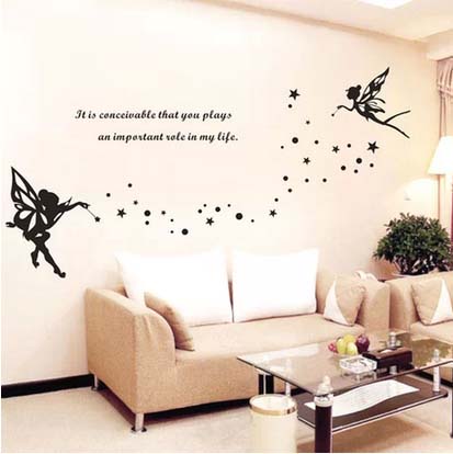 Adhesivo Decorativo Pared Sofá Infantil Ángel Romántico