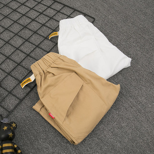 Pantalones Cortos de Algodón para Niños y Niñas - Estilo Casual Blanco Verano