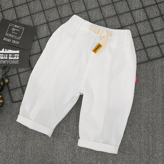 Pantalones Cortos de Algodón para Niños y Niñas - Estilo Casual Blanco Verano - Image 2