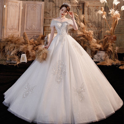 Vestido de Novia Asimétrico Elegante con Cola Larga - Diseño Encantador de Ensueño - Image 5
