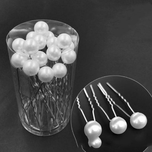 Pasador de Cabello Nupcial con Horquilla en U, Diamantes y Flores - Image 2
