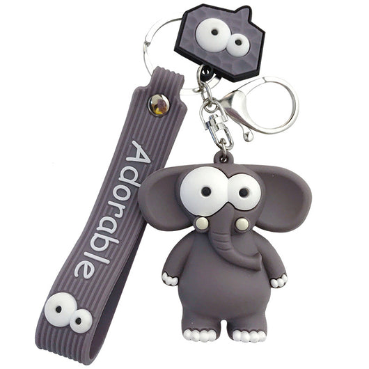 Llavero Adorable Elefante y Vaca de Ojos Grandes - Colgante Kawaii de Resina Epoxi - Image 40