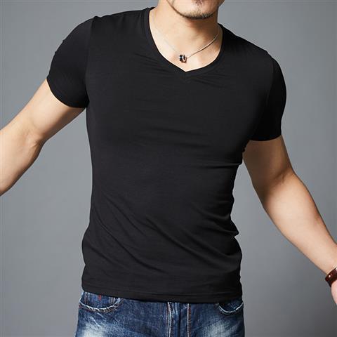 Playera Deportiva Slim Fit Cuello V Manga Corta - Image 6