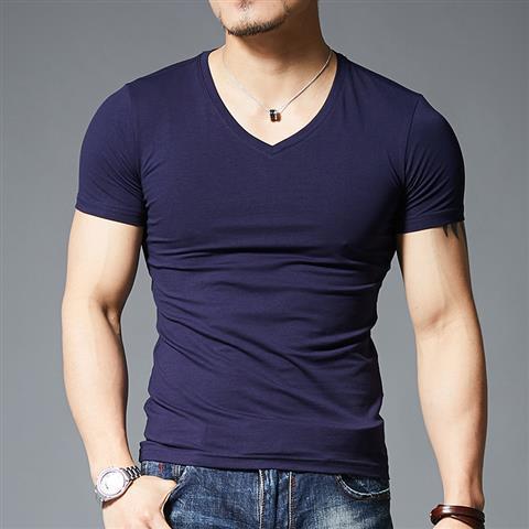 Playera Deportiva Slim Fit Cuello V Manga Corta - Image 2
