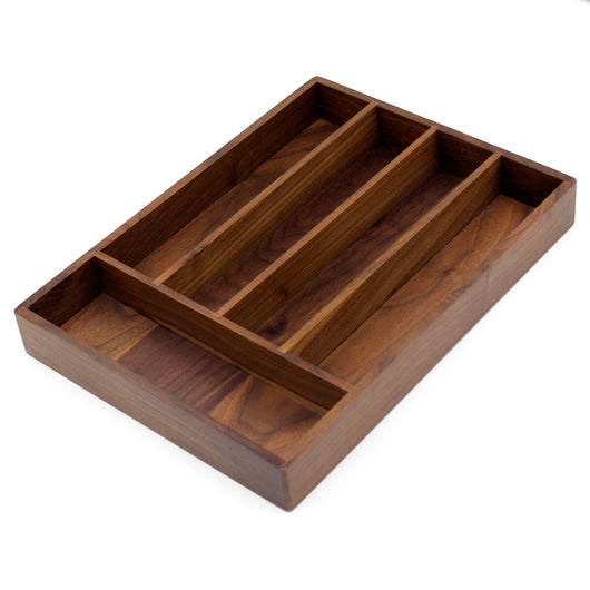 Caja de Almacenamiento para Cubiertos de Nogal Negro Estilo Occidental - Image 5