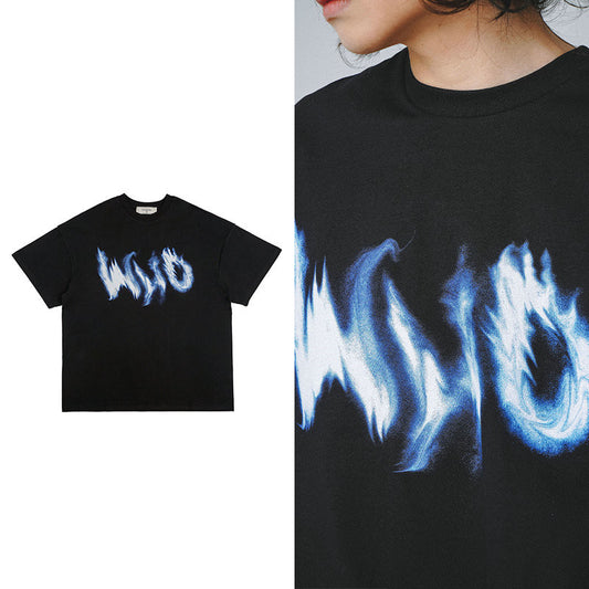 Camiseta Estampado Llamas de Fuego Manga Corta - Image 2