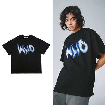 Camiseta Estampado Llamas de Fuego Manga Corta - Image 3