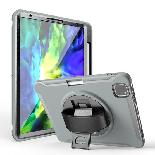 Soporte Giratorio para Tablet con Correa de Mano en Cuero y Silicona - Image 3