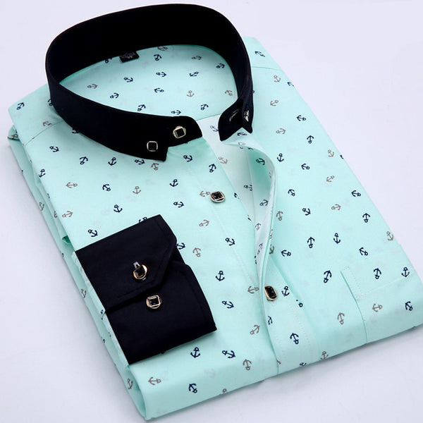 Camisa Oxford de Algodón para Hombre - Manga Larga Slim Fit Casual Ejecutivo